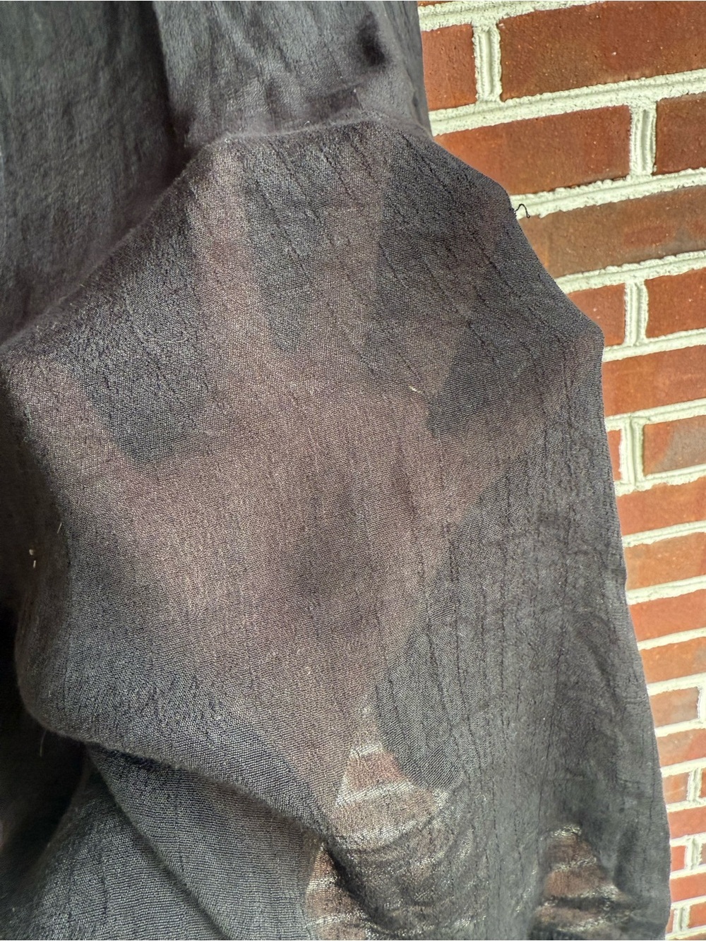 Fever Black Sheer Viscous Blend Summer Button Down Top L - Picture 10 of 10